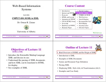 Web-Based Information  Course Content  Systems   Introduction   Perl &amp; Cookies