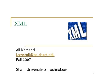 Ali Kamandi  kamandi@ce.sharif.edu  Fall 2007  Sharif University of Technology