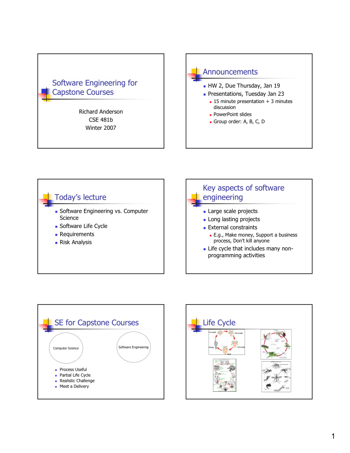 announcements software engineering for