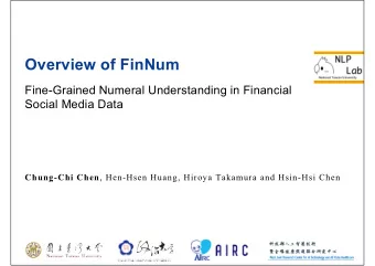 Overview of FinNum  Fine-Grained Numeral Understanding in Financial  Social Media Data Chung-Chi