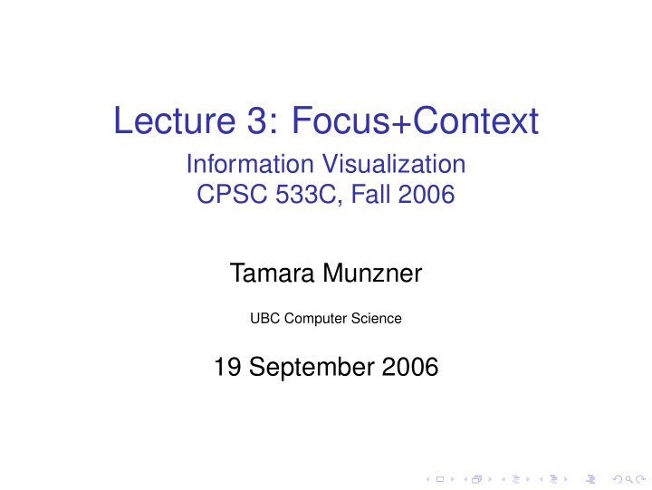 lecture 3 focus context