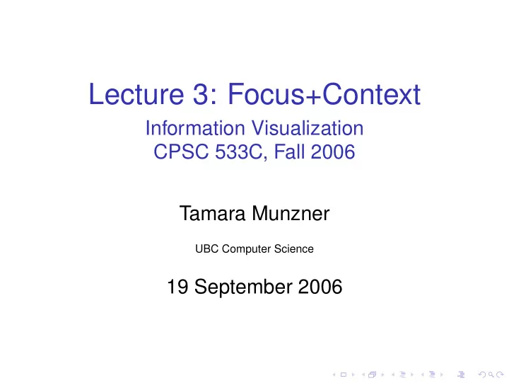 lecture 3 focus context