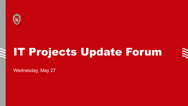 it projects update forum