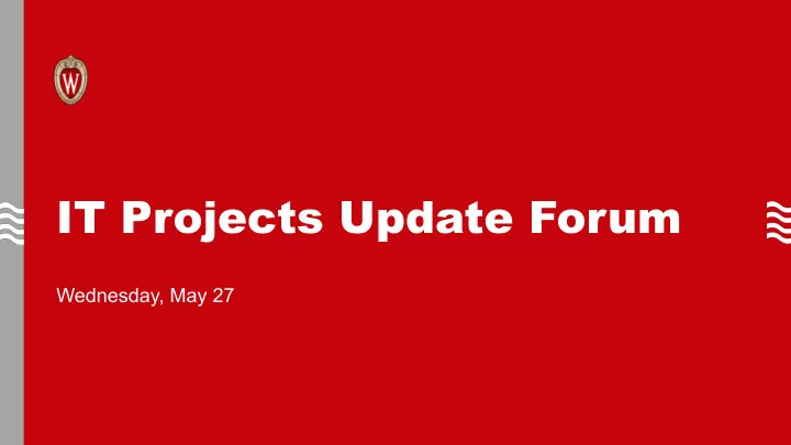 it projects update forum
