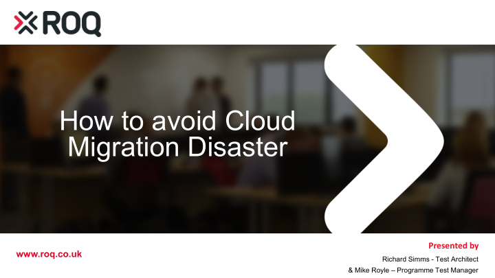how to avoid cloud migration disaster