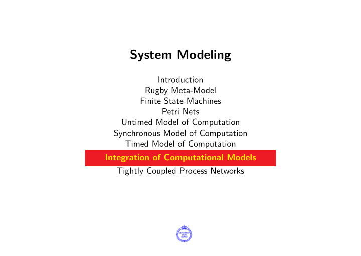 system modeling