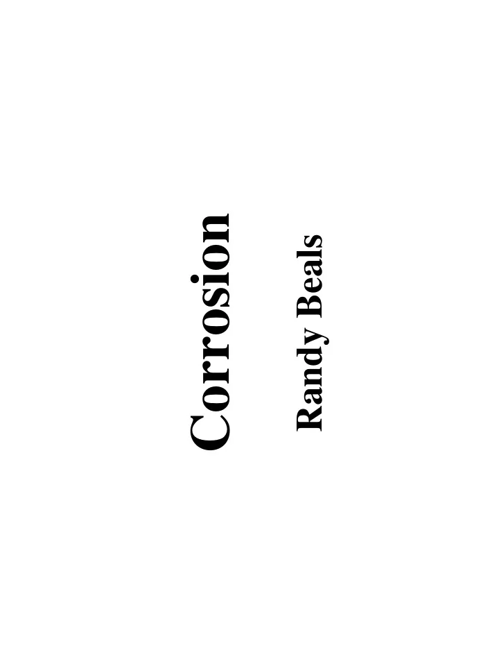 corrosion