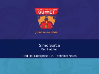 Simo Sorce  Red Hat, Inc.  Red Hat Enterprise IPA, Technical Notes  What is IPA ?  IPA stands for: