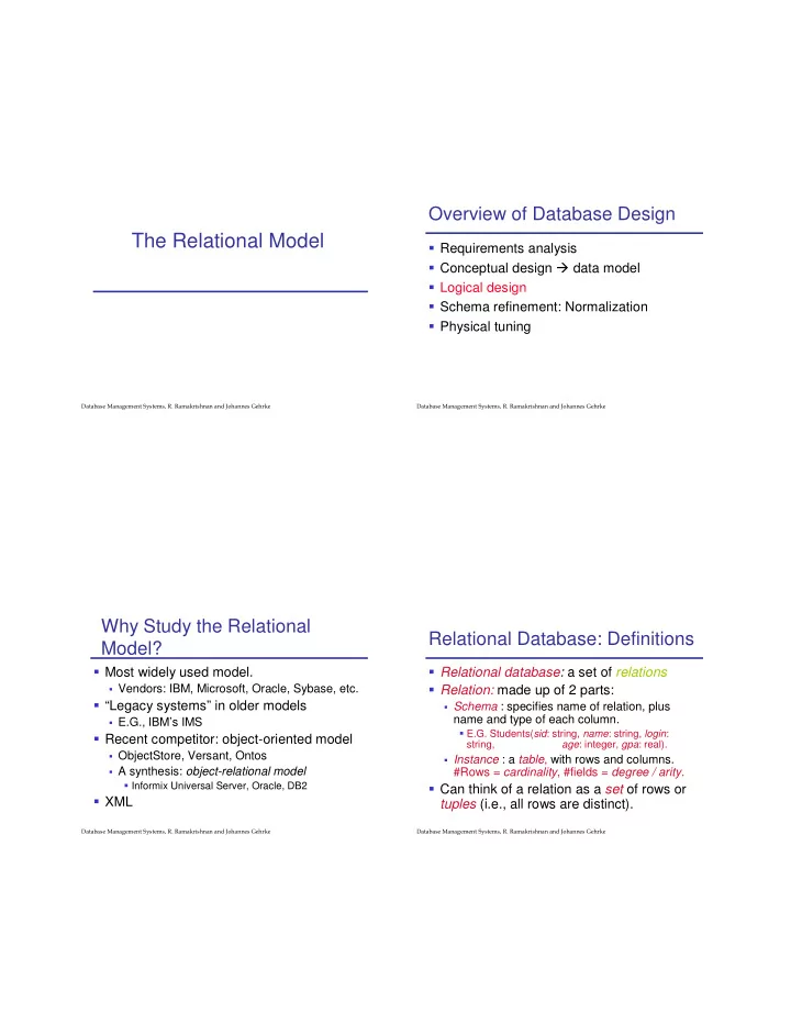 the relational model