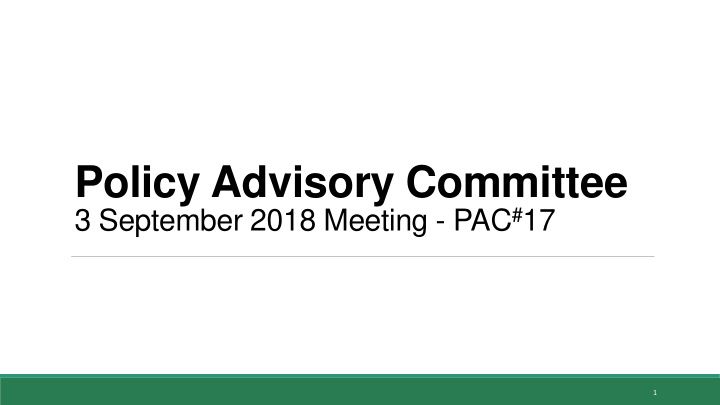 policy advisory committee