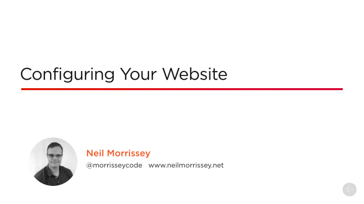 configuring your website