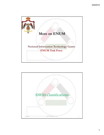 More on ENUM  National Information Technology Center  National Information Technology Center  ENUM
