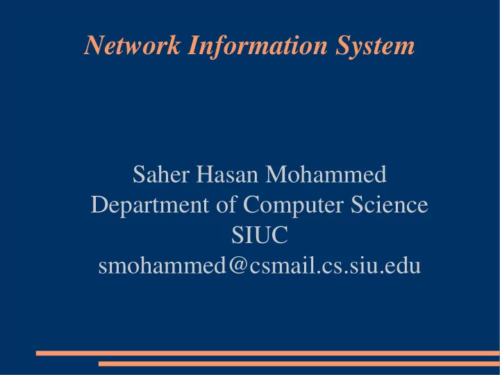 network information system