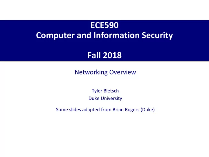 ece590 computer and information security fall 2018
