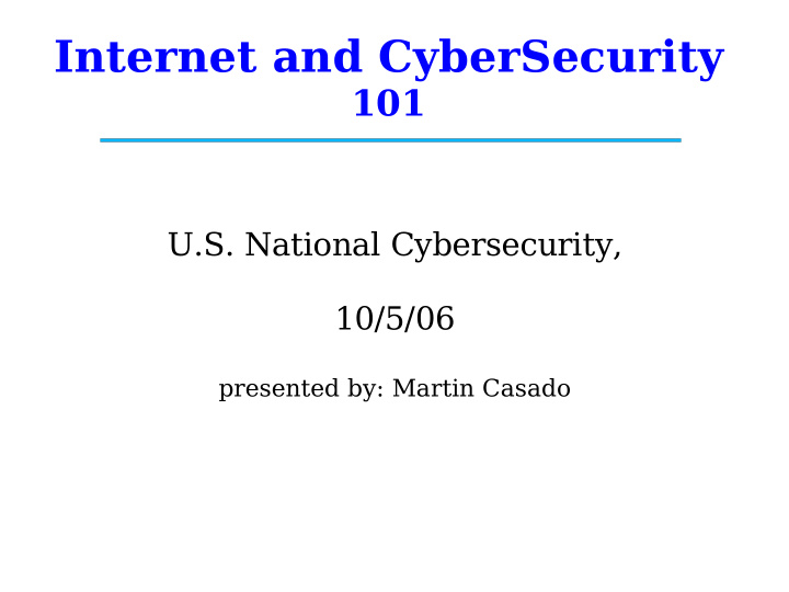 internet and cybersecurity