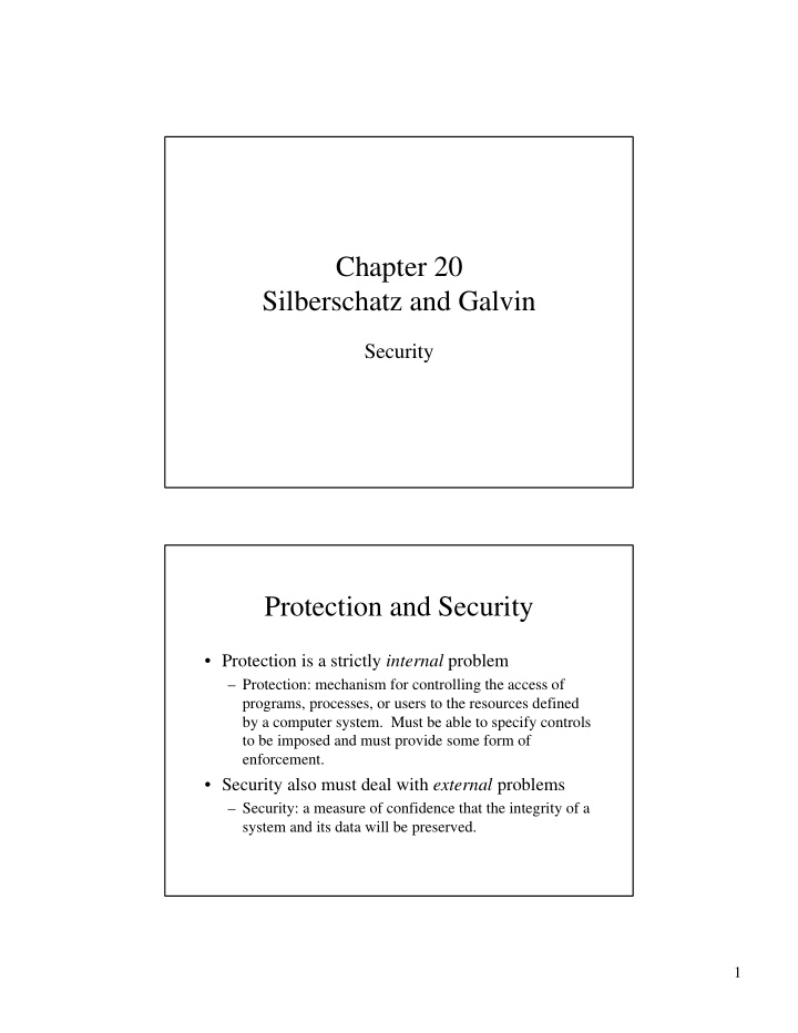 chapter 20 silberschatz and galvin
