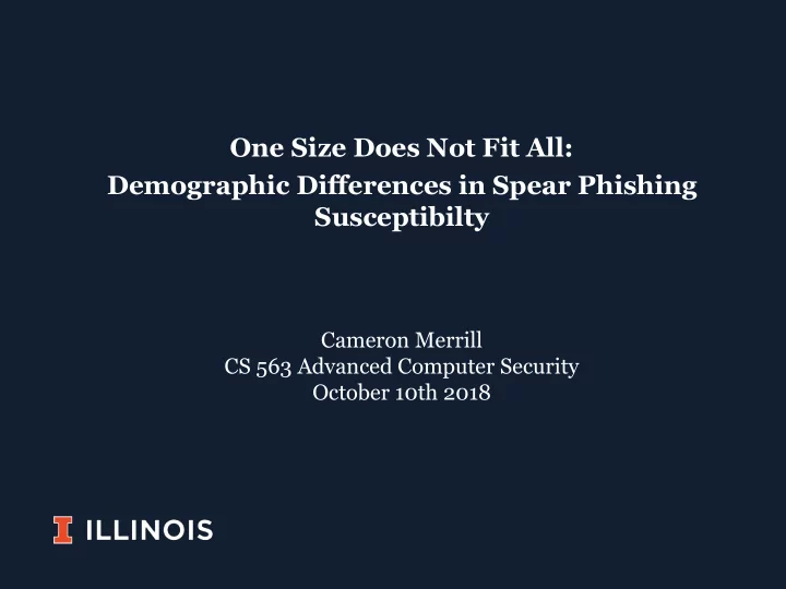 one size does not fit all demographic differences in