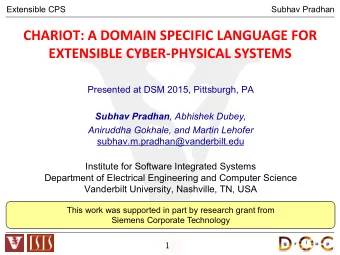 CHARIOT:  A  DOMAIN  SPECIFIC  LANGUAGE  FOR    EXTENSIBLE