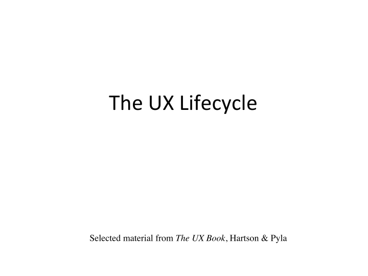 the ux lifecycle