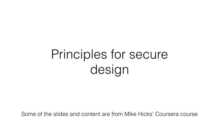 principles for secure design