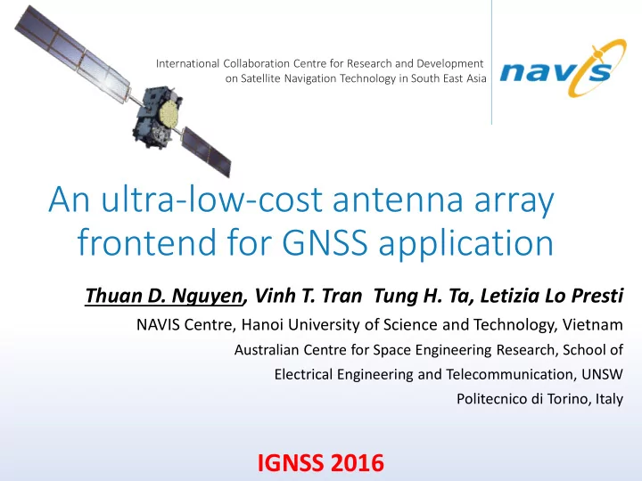 an ultra low cost antenna array frontend for gnss