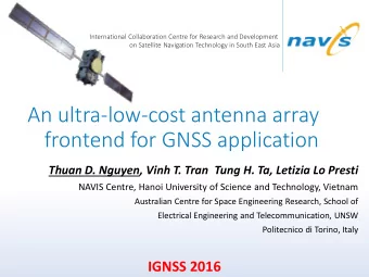 An ultra-low-cost antenna array  frontend for GNSS application Thuan D. Nguyen, Vinh T. Tran  Tung