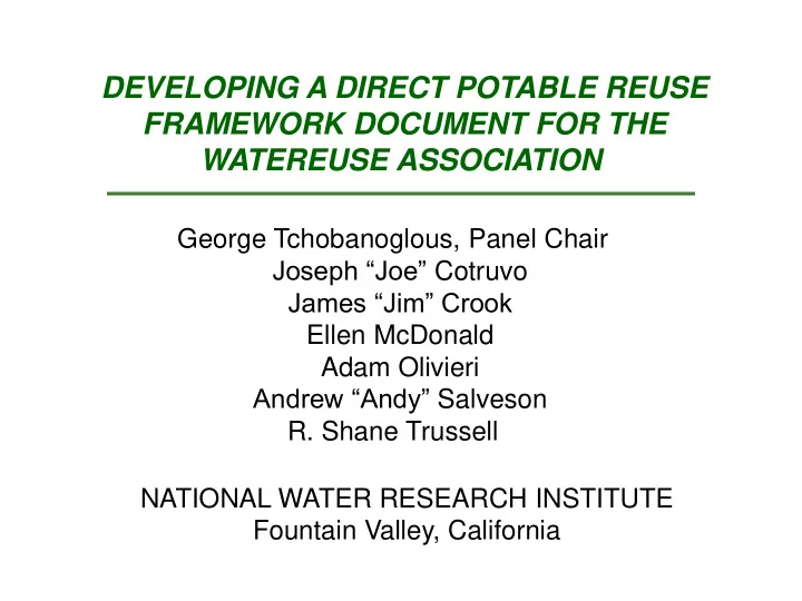 watereuse association