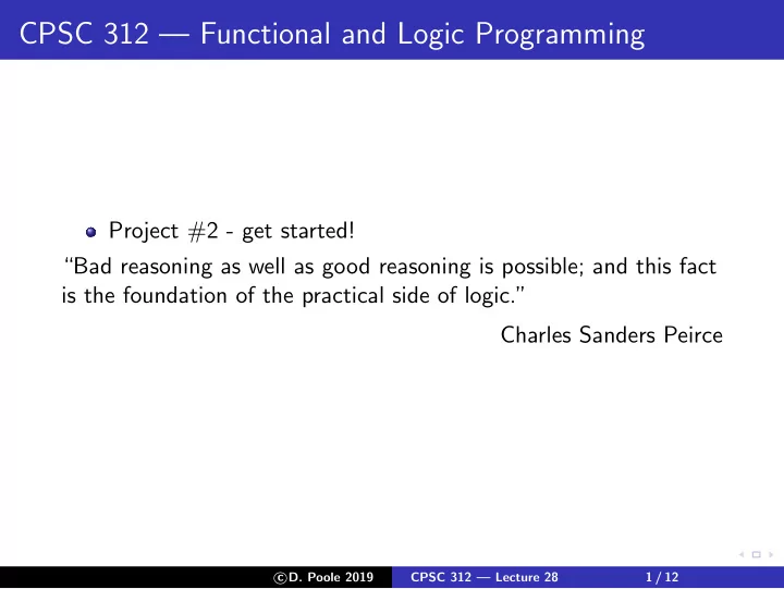 cpsc 312 functional and logic programming