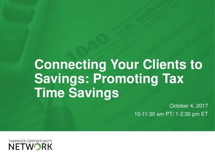time savings
