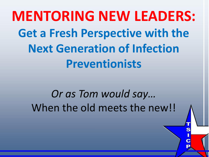 mentoring new leaders