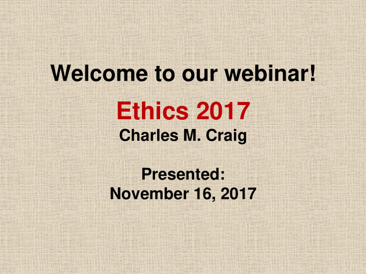 ethics 2017