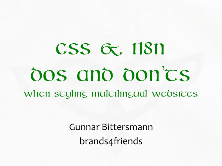 css i18n dos and don ts