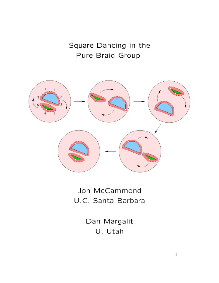 square dancing in the pure braid group