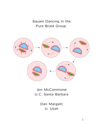 Square Dancing in the  Pure Braid Group  8  1  2  7  3  6  5  4  Jon McCammond  U.C. Santa Barbara