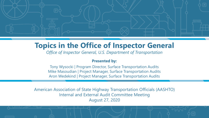 topics in the office of inspector general