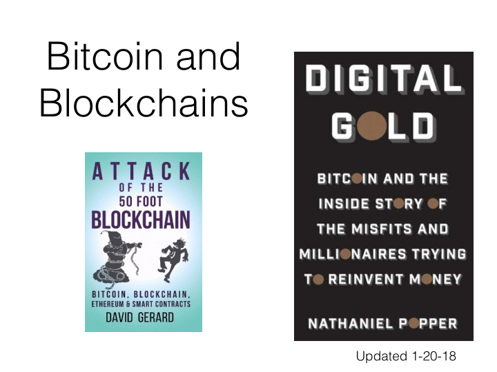 bitcoin and blockchains