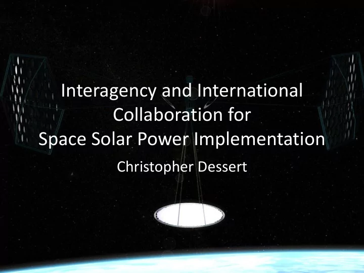interagency and international collaboration for space