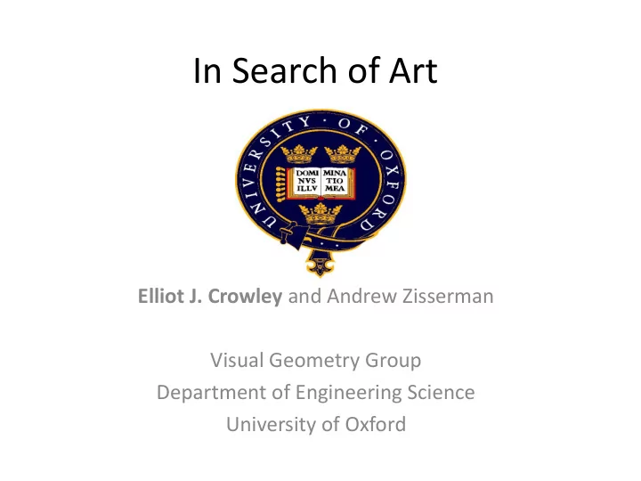 in search of art