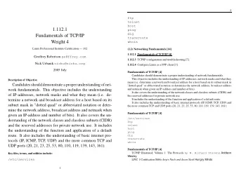 1.112.1  ping  dig  Fundamentals of TCP/IP  traceroute  Weight 4  whois  Linux Professional