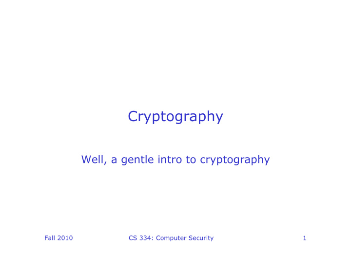 cryptography