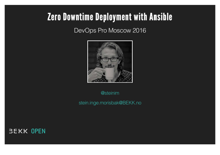 zero downtime deployment with ansible zero downtime