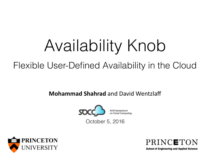 availability knob