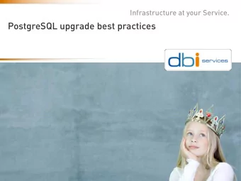PostgreSQL upgrade best practices  Infrastructure at your Service.  About me  Daniel Westermann