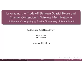 Leveraging the Trade-off Between Spatial Reuse and  Channel Contention in Wireless Mesh Networks