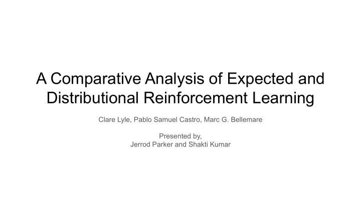 a comparative analysis of expected and distributional