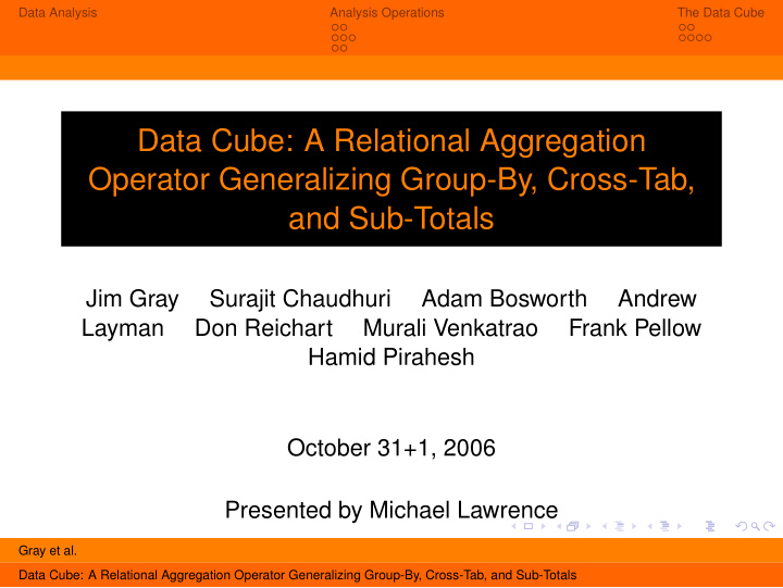 data cube a relational aggregation operator generalizing