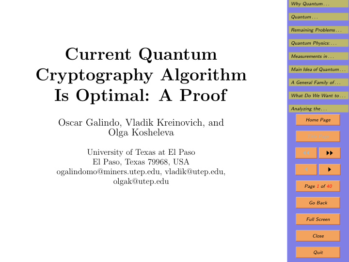 current quantum
