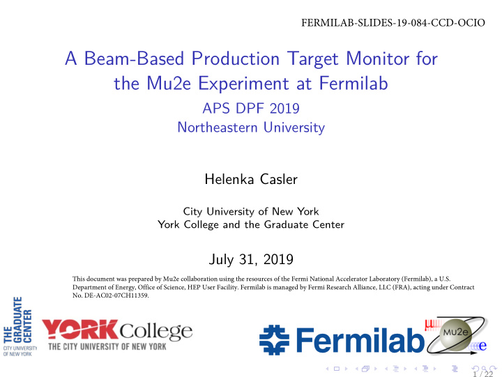 a beam based production target monitor for the mu2e