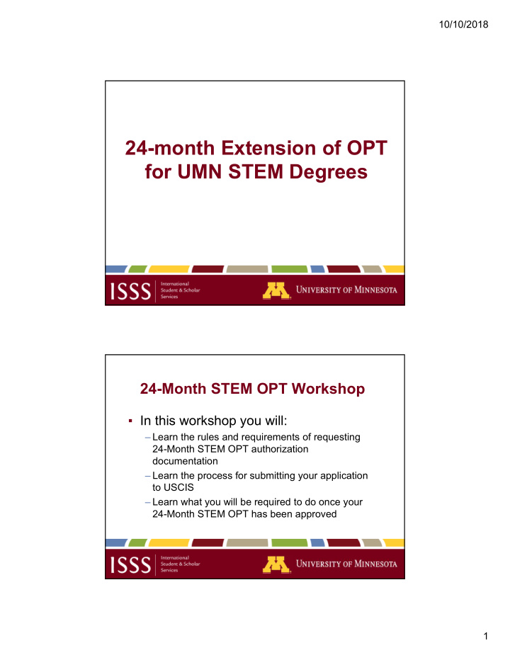 24 month extension of opt for umn stem degrees