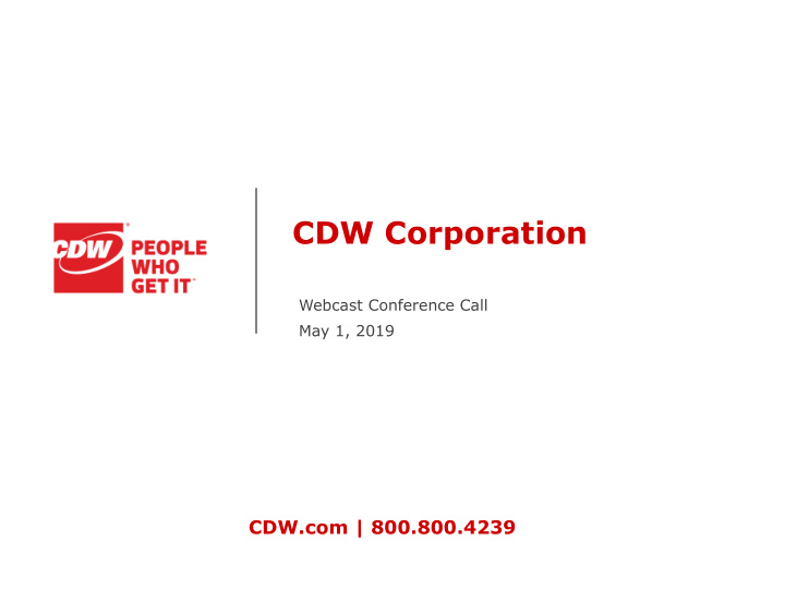 cdw corporation